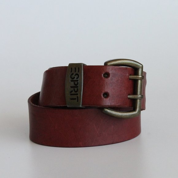 SOLD / 80s Vintage ESPRIT Leather Belt *Made in Holland* L ~ 36" - Picture 1 of 7